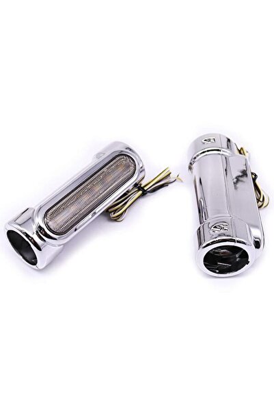 Knmaster Motosiklet Sinyalli Sis Farı Takımı Koruma Demirine Monte Gümüş Dumanlı Lens