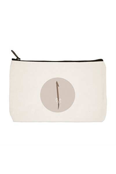 Siyer Yayınları حامل قلم قماش مطبوع عليه حروف إليف العربية، حقيبة مكياج