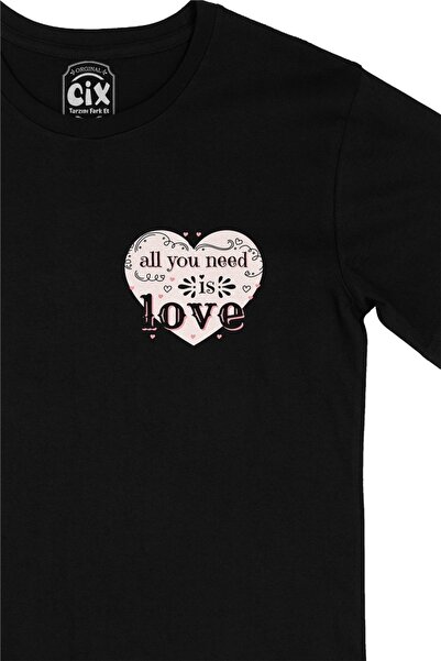 Cix All You Need Is Love Black T-Shirt with Pocket Logo Design