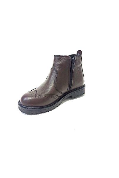 WINTER SHOES Winter Ayakkabı Hakiki Deri Kürklü Çocuk Klasik Bot