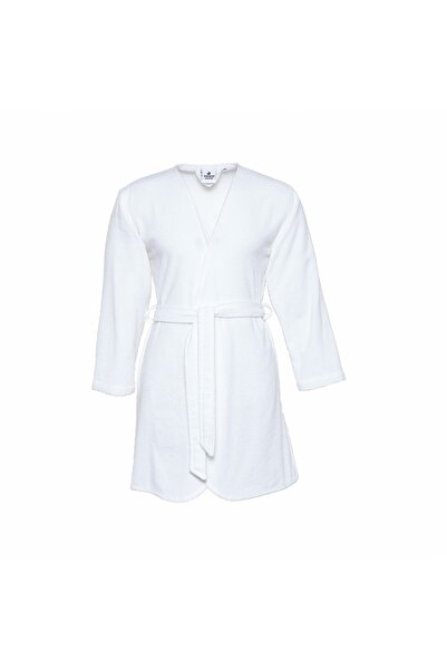 Karaca Home Paris Off White Slim Short %100 Pamuk Bornoz S/m