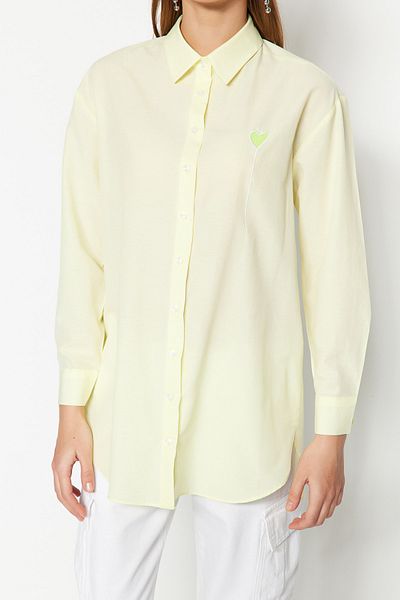 Trendyol Modest Hemde - Gelb - Relaxed Fit