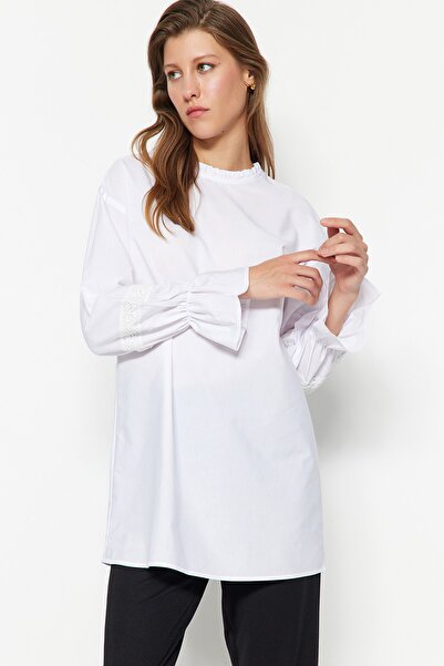 Trendyol Modest Tunic - White - Relaxed fit