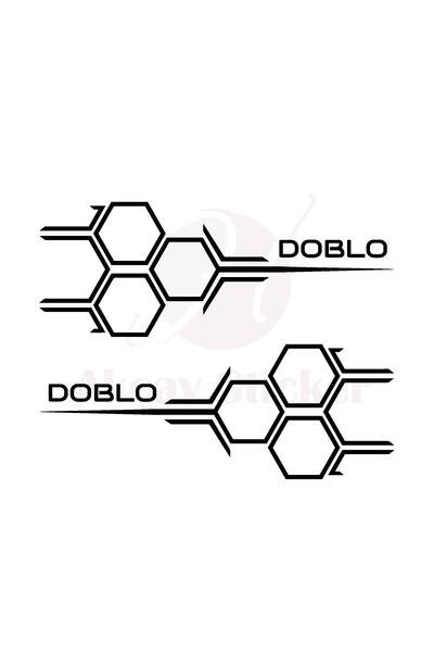 Akçay Sticker 30cm X 11cm Doblo Bal Peteği Sticker Fiat Doblo Sticker Oto Sti...