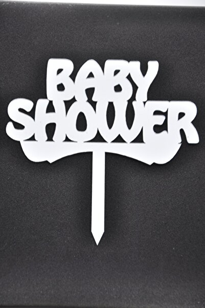 Larenya Baby Shower Yazılı Ayna Pleksi Pasta Üstü & Doğum Günü Partisi Pleksi...