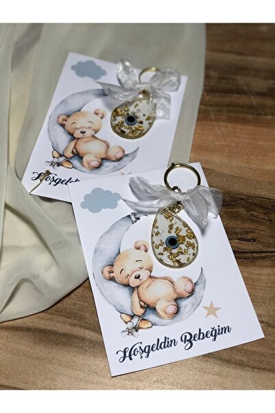 Masalsı Concept 25 Adet Damla Model Anahtarlık Bebek Hediyesi Baby Shower Mev...