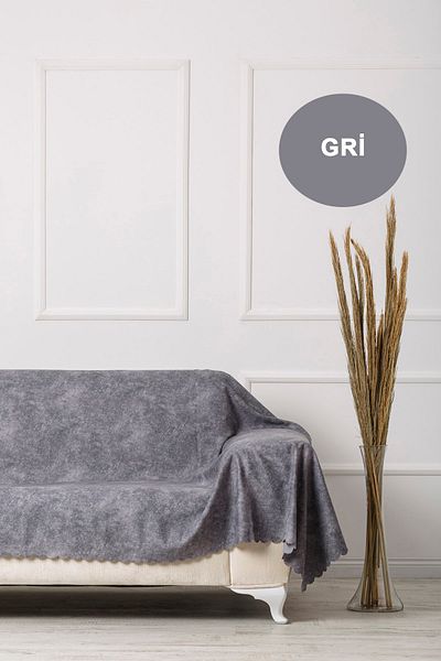VELERDE HOME Κάλυμμα καναπέ-κρεβάτι διπλής όψης Vessel Grey Battal που καλύπτει τα μπράτσα