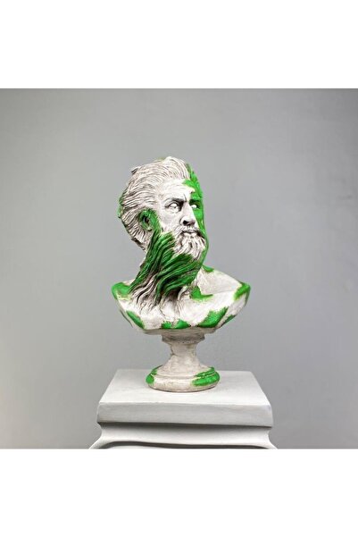 Poseidon "mossy" Heykel, Büyük Boy Büst, Özel Tasarım Dekoratif Heykel, Yunan Heykelleri