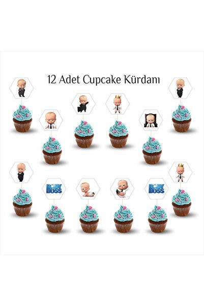 SİYAH PARTİ EVİ Patron Bebek Doğum Günü Masa Maketi / Pasta Süsü