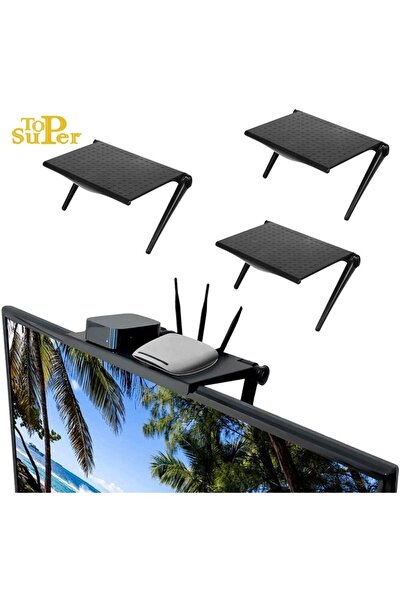 Egonex Tv Arkası Stand Bilgisayar Tv Ekranı Üst Rafı