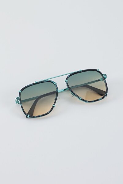 Kapin Chest Kare Retro Güneş Gözlüğü - Yeşil
