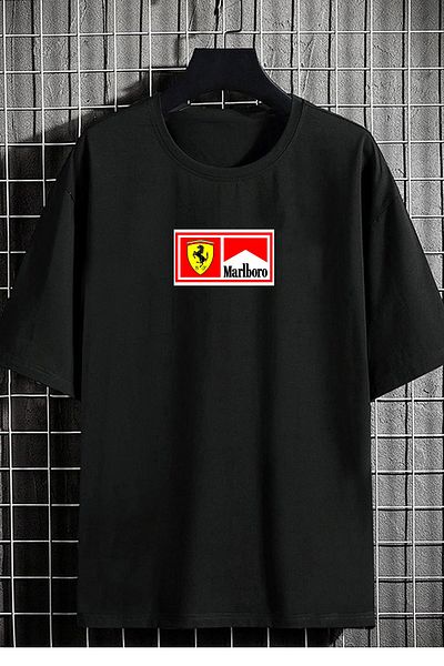 DEEPSENCE Unisex Oversize Μαύρο T-shirt Malbora με στάμπα μπροστά