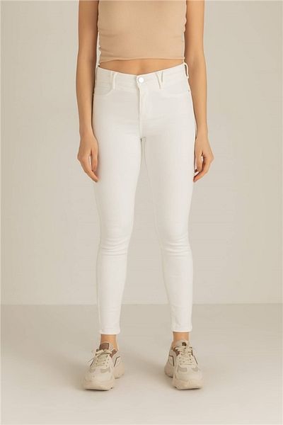 LAMİRA Skinny Jeans Do Not Show Underwear - White