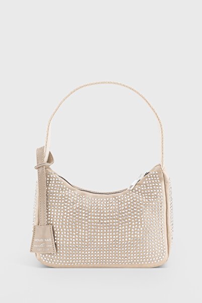Housebags Kadın Bej Taşlı Omuz Çantası 222