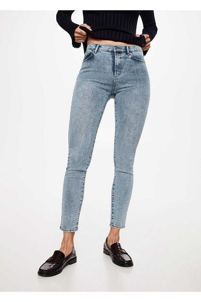 MANGO Woman Elsa Mid Waist Skinny Jeans