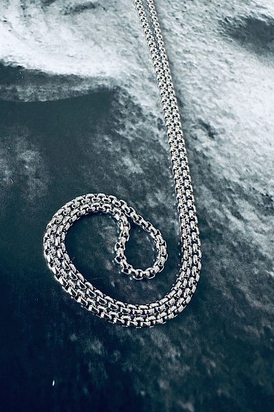 CAPO by Aytaç Yamaç 316l Stainless Steel 1st Class Round Box Chain Necklace