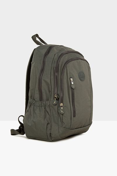 Bagmori Gray Women's Multi-Zipper, Multi-Pocket Large Backpack M000007892