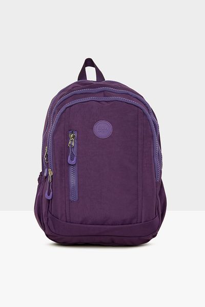 Bagmori Purple Women's Multi-Zip Multi-Pocket Large Backpack M000007892