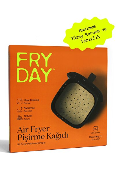 Fryday Air Fryer Pişirme Kağıdı  100 Adet  Büyük Boy 22cm