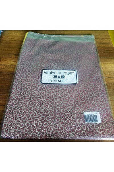 san Hediye Poşeti Bantlı Metalize35*50 (100 Adet)