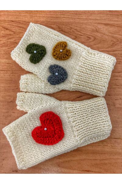 ZehraBebe Рукодільні рукавички без пальців у формі серця до Дня закоханих