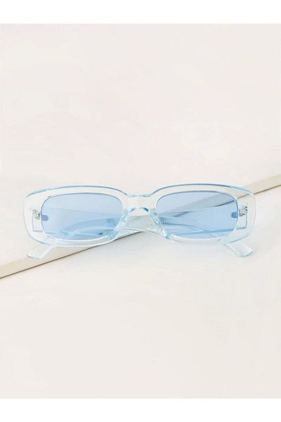 Mathilda Aksesuar Vintage Transparent Blue Sunglasses