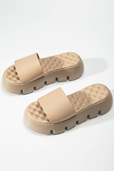 GULT Γυναικείες παντόφλες παραλίας Nude