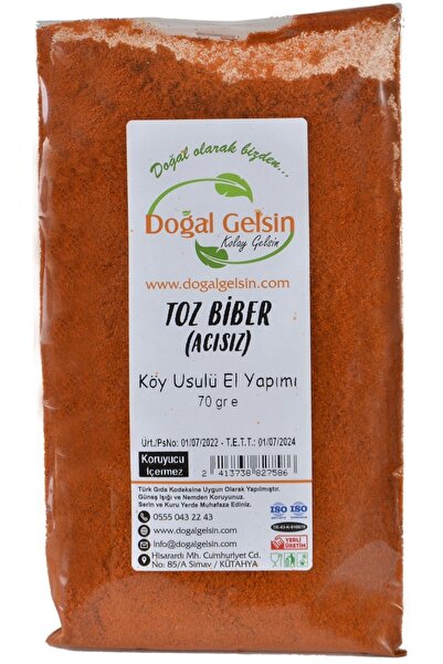 Doğal Olarak Simav'dan Doğal Gelsin Kolay Gelsin Acısız Toz Biber - 70 gr