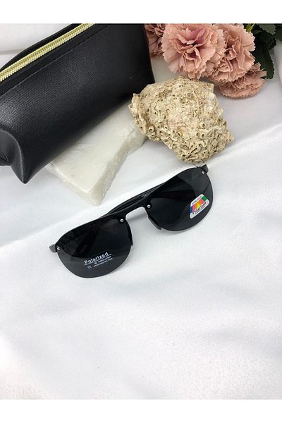 Di Caprio Yuka Damla Polarized Black Men's Sunglasses