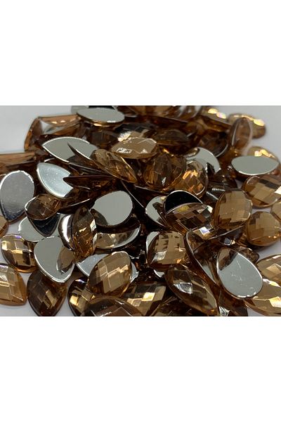 Cem Davetiye Decoration Stone Drop Shaped Brown 8x13mm 2000 Pieces Acrylic Stones