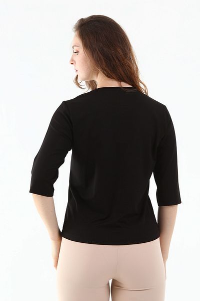 Solo Women's Crystal Stone Detailed Viscous Knitted Blouse