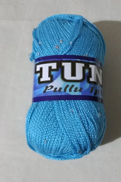 Tunç Çadır Blue Sequin Rope 1 Piece