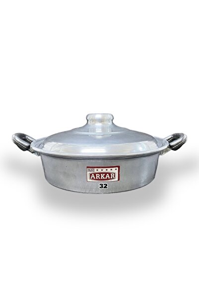 YILDIZ ARKAR Aluminum Flat Pan Pilaf Frying Pot 32 Cm.