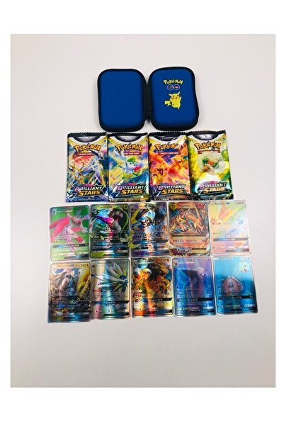 Abetto Market Pokemon Card 4 Pack Brilliant Stars, 10 Gx Pokemon Cards and Po...