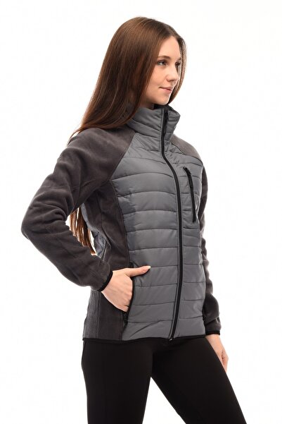 GHASSY CO. Insulated Hybrid Hiking Lightweight Down Full Zipper Fleece Jacket