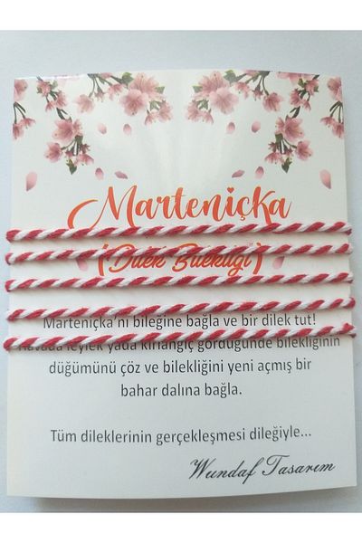 wundaf tasarım 5 Piece Martentiçka Wishing Bracelet