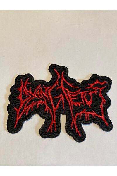 StüdyoÜmitTişört رقعة شعار Dyıng Fetus باللون الأحمر