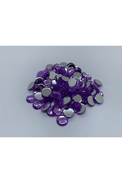 Cem Davetiye Acrylic Stone Round Purple 10mm 2000 Pieces Decoration Stones