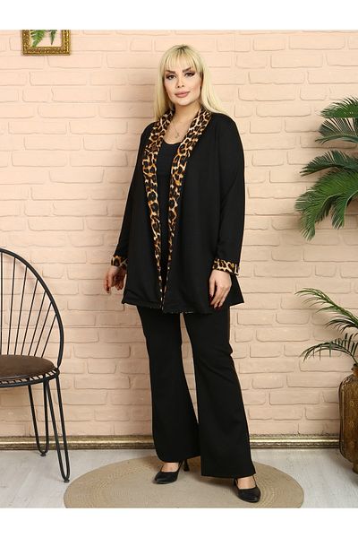 LİKRA Women's Large Size Garni Detail Style Cut Two Thread Jacket