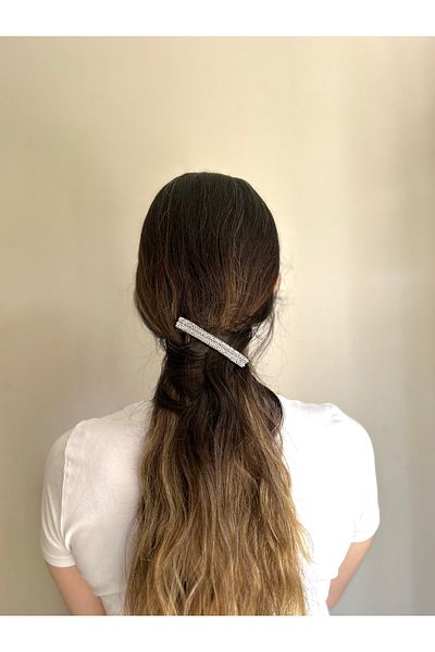 Pearly Handmade Cataramă automată cu clipă de piatră albă