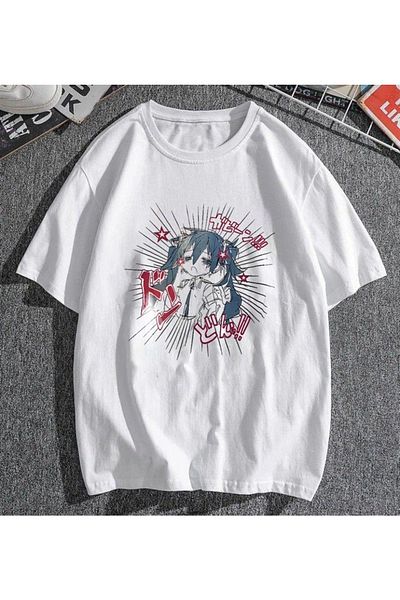 Touz Tricou oversize unisex alb My Vision Otomachi Una