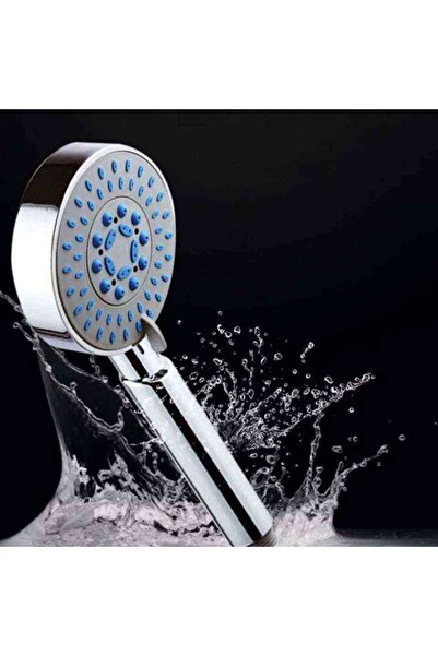 Mayaglory 5 Fonksiyonlu Latte Krom Duş Başlığı Lüks Mafsal Örgülü Hortum Seti