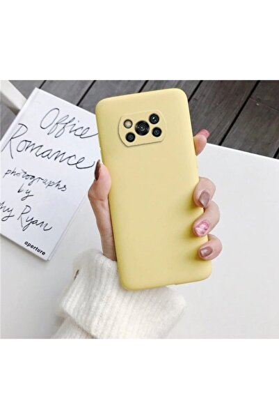 Tria Xiaomi Poco X3 Nfc / X3 Pro Uyumlu Içi Kadife Kamera Korumalı Lansman Silikon Telefon Kılıfı Sarı