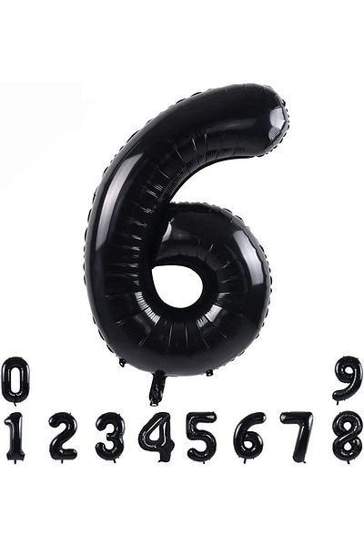 DÜVENCİ TİCARET 1 Black Number Foil Balloon 34" Inc