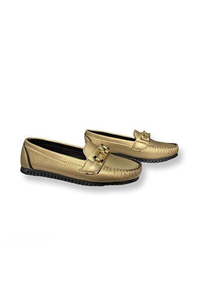 galya shoes Kadınaltin Babet Hafif Rahat Taban Deri Cilt Ayakkabı