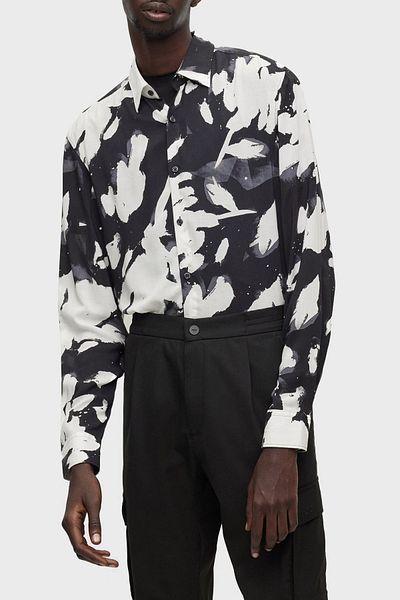 HUGO Patterned Slim Fit Poplin Shirt Men's Shirt 50484403 001