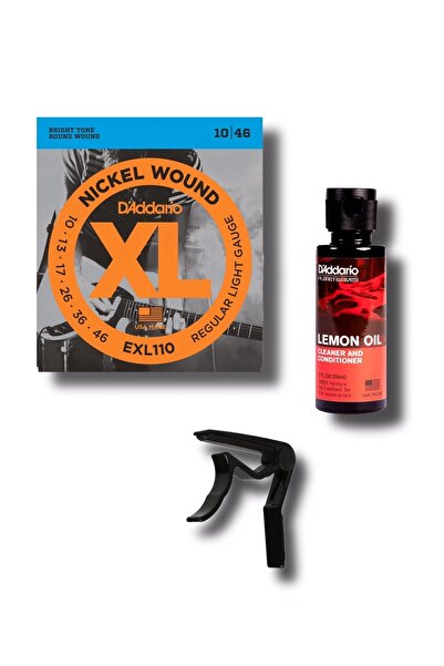 Tekin müzik Daddarıo Elektro Gitar Tel - Limon Yağı - Kapo