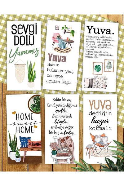 Pankart Evi - Yuva Motto 6-Piece Presentation Card
