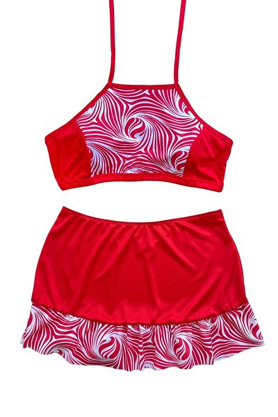 Nilmay mayo Women's Skirt Bikini Set