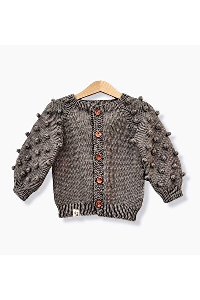 BEE by Sisters El Örgüsü Triko Popcorn Hırka